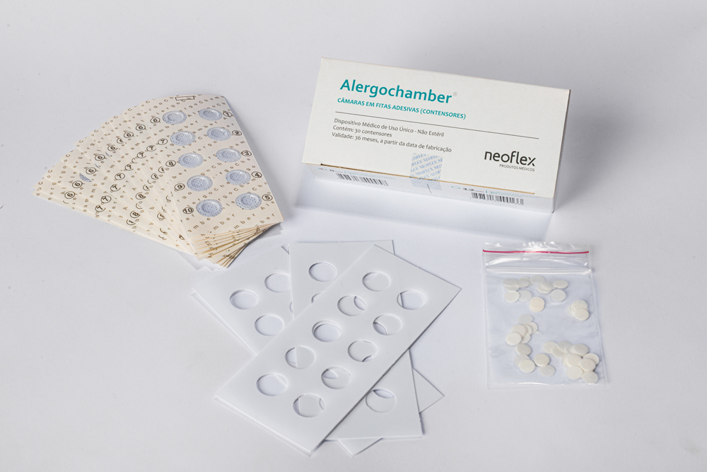 ALERGOCHAMBER - CÂMARAS 8 MM EM FITAS ADESIVAS (CONTENSOR)